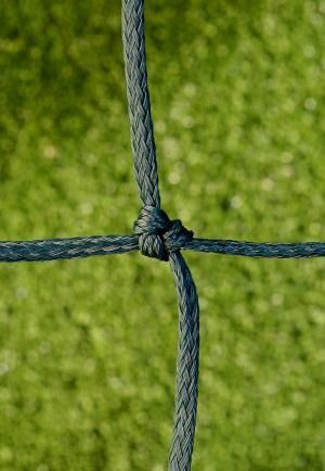 Football or handball goal nets 3x2 m - Sport field protection net, with border, 3.2 mm thread