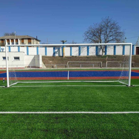 Porti profesionale 7,32x2,44 m - Poarta de fotbal profesionala aluminiu, fixa 7,32 x 2,44 m dimensiune oficiala,