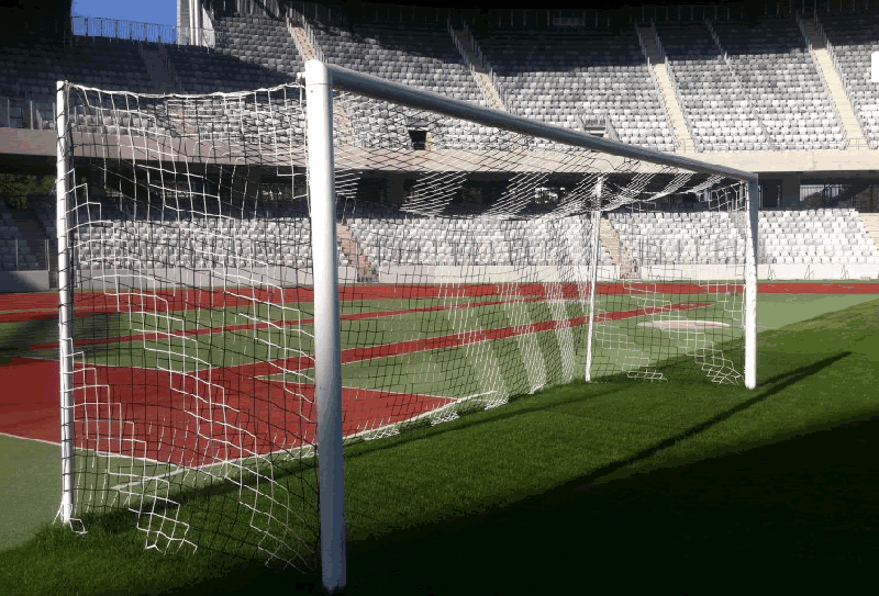 Poarta de fotbal profesionala aluminiu, fixa 7,32 x 2,44 m dimensiune oficiala, [8]