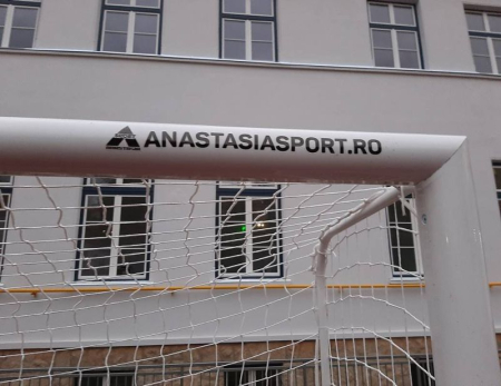 Poarta fotbal 3x2m mobila, aluminiu profil 120x100 mm, spate otel [27]