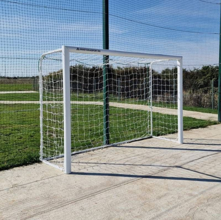 Poarta fotbal 3x2m mobila, aluminiu profil 120x100 mm, spate otel [1]