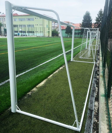 Poarta fotbal 5x2, aluminiu, profil 120x 100 mm, 5x2 m, mobila, spate din otel [17]