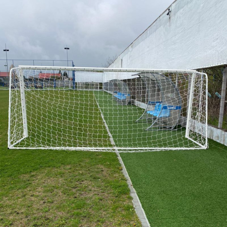 Poarta fotbal 5x2, aluminiu, profil 120x 100 mm, 5x2 m, mobila, spate din otel [23]