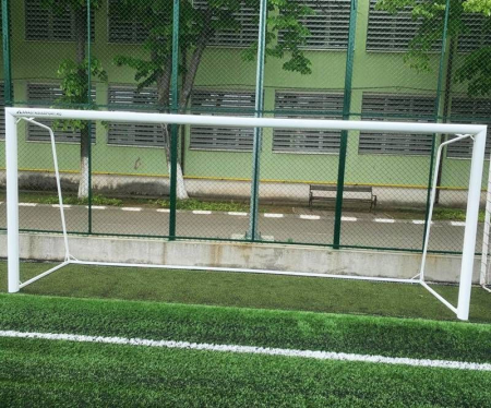 Poarta fotbal 5x2, aluminiu, profil 120x 100 mm, 5x2 m, mobila, spate din otel [19]