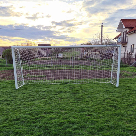 Poarta fotbal 5x2, aluminiu, profil 120x 100 mm, 5x2 m, mobila, spate din otel [11]