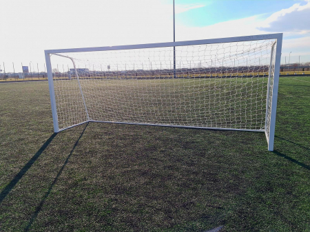 Poarta fotbal 5x2 m, profil aluminiu 80x80 mm, mobila, spate otel [7]
