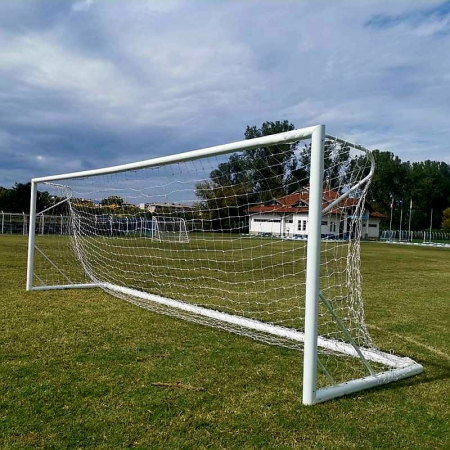 Poarta fotbal 7,32 x 2,44 m, mobila, aluminiu 120x100 mm