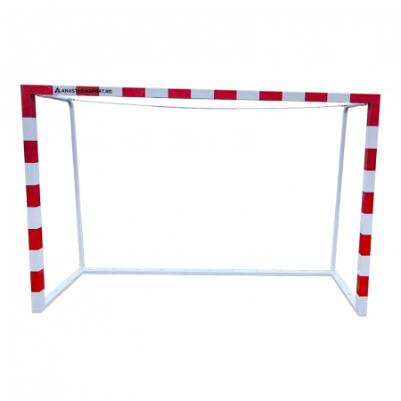 Porti de handbal - Poarta handbal Anastasia Sport V2 3x2 m aluminiu, profil 80x80 mm, alb cu rosu