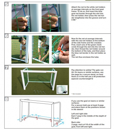 Poarta mini fotbal TeamSports 1,5 x 0,1 m, din aluminiu, mobila, plasa inclusa [16]