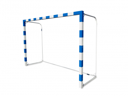 Poarta handbal 3x2 m Anastasia Sport, aluminiu profil 80x80 mm alb cu albastru, spate otel,