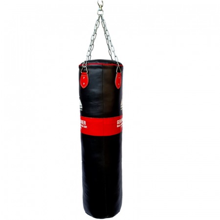 PUNCHING BAG IN SPLIT LEATHER 120 CM , 30KGS + STEEL CHAINS [4]
