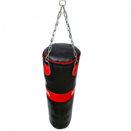 PUNCHING BAG IN SPLIT LEATHER 120 CM , 30KGS + STEEL CHAINS [2]