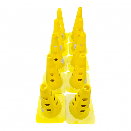 Volleyball Training Accessories – Hurdles, Cones, Ladders, Obstacles - 10 pcs Sportech training cones 38 cm, with holes - Copie
