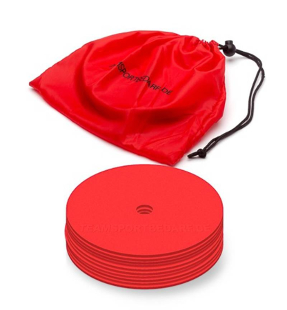 Set 10 discuri marcaj TeamSports ø 15,5 cm, rosii
