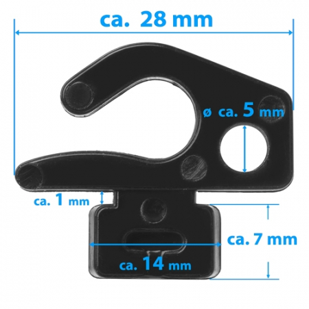 Set 100 carlige Schäper pentru prindere plasa porti cu canal [15]
