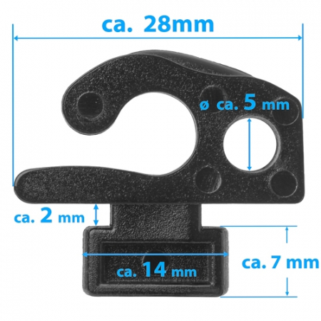 Set 100 carlige Schäper pentru prindere plasa porti cu canal [13]