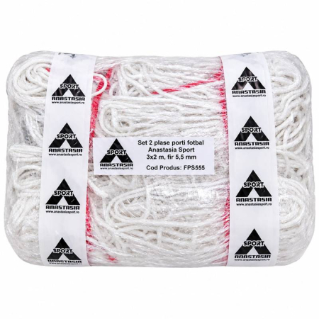 Set 2 plase porti fotbal Anastasia Sport 3x2 m, fir 5,5 mm [1]