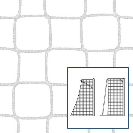 Set 2 plase porti fotbal Huck 3x2 m, fir 4 mm fara nod, culoare alba [2]
