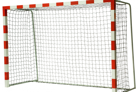 Set 2 plase porti handbal / fotbal Huck 3x2 m, fir 4 mm fara nod, culoare neagra