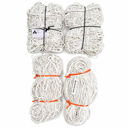 Handball Goal Nets Set 3x2 m Anastasia Sport, 3.5 mm Twisted Knot Net, Anti-Shock Inner Net, 10x10 cm Mesh, HDPE, White [2]