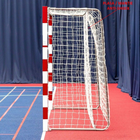 Football or handball goal nets 3x2 m - Set 2 plase porti handbal Anastasia Sport, 3x2 m, fir 3,5 mm, cu plasa anti-shock