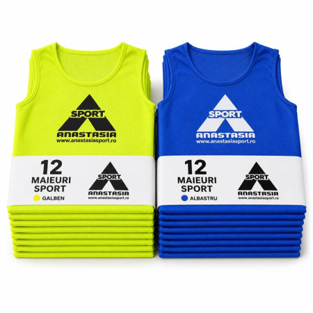 Anastasia Sport set of 24 junior training bibs, 12 yellow + 12 blue, sizes XS, S and M [0]