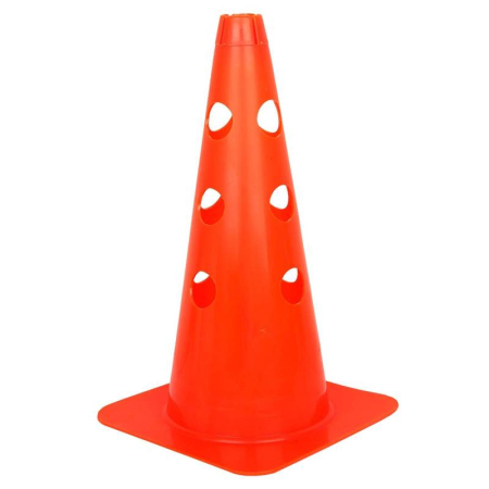 Sportech training hurdle set, 10 orange 38 cm cones with 13 holes and 5 yellow 100 cm poles [5]