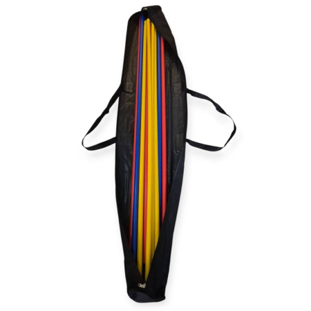 Set 5 gardulete AS gazon, 10 bastoane slalom cu varf metalic, 5 bastoane 120 cm, 10 clipsuri conectare, geanta transport [2]