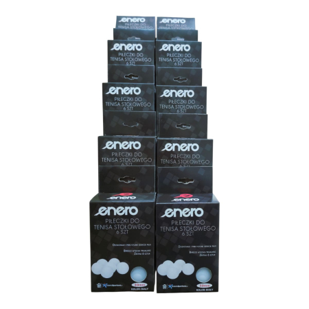 Tenis de masa - Set 60 mingi tenis de masa Enero, 40 mm, plastic alb, fara logo