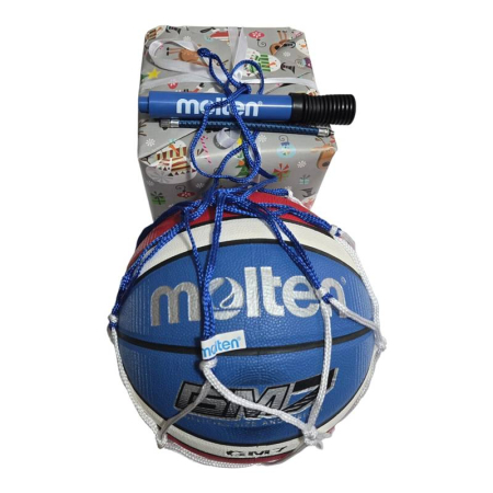 Set cadou baschet Molten GMX-C marime 5 / 6 / 7 + pompă DHP21 + plasă pentru minge – ideal pentru antrenamente [4]