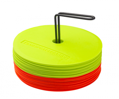 Set discuri plate marcaj sport NEON ø 15,5 cm, 24 bucăți, cu suport metalic