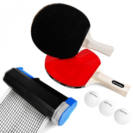 Tenis de masa - Set tenis masa Spokey Roll Joy: 2 palete + fileu si 3 mingi