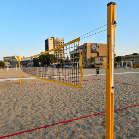 Set volei plaja profesional: stalpi + fileu + tusa + minge volei Molten [5]