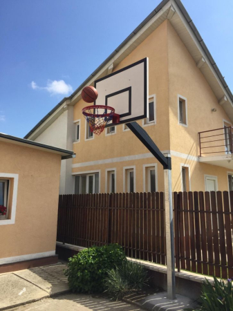 Sistem baschet mono stalp Anastasia Sport, model antivadalizare, panou 120x90 cm, inel si plasa, fixare prin betonare [3]