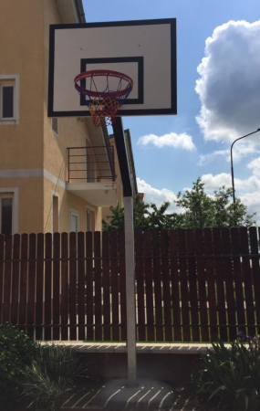 Sistem baschet mono stalp Anastasia Sport, model antivadalizare, panou 120x90 cm, inel si plasa, fixare prin betonare [4]