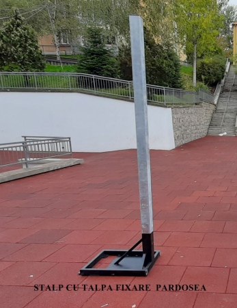 Sistem baschet mono stalp MODEL101, panou fibra 180x105 cm, inel si plasa [9]