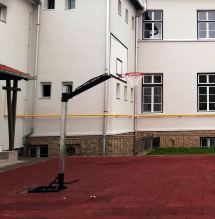 Sistem baschet mono stalp MODEL101, panou fibra 180x105 cm, inel si plasa [5]