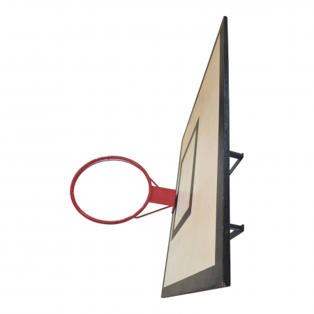 Wall-Mounted Basketball System – TEGO 120x90 cm Backboard, Bracket, Fixed Hoop, and Net [9]