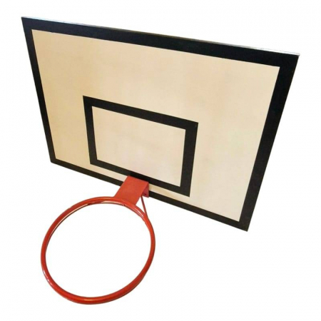 Wall-Mounted Basketball System – TEGO 120x90 cm Backboard, Bracket, Fixed Hoop, and Net [4]