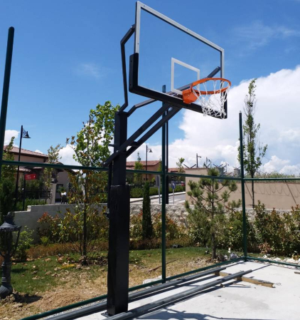 Sistem de baschet cu inaltime reglabila, panou plexiglas 180x105 cm, inel elastic cu arcuri, protectii incluse [3]