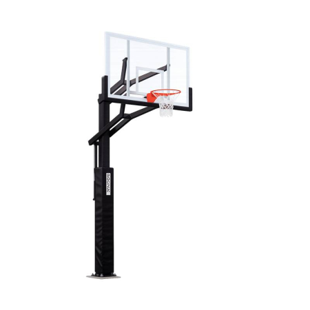 Baschet - Sistem de baschet cu inaltime reglabila, panou plexiglas 180x105 cm, inel elastic cu arcuri, protectii incluse