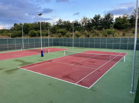 Stalpi de tenis camp din aluminiu cu profil 120x100 mm (set) - [4]