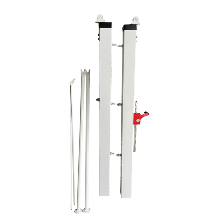 Stalpi de tenis camp din aluminiu cu profil 80x80 mm (set) [1]