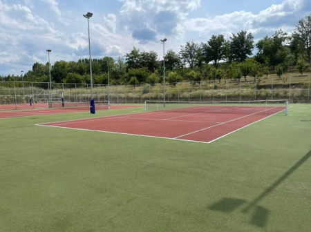 Stalpi de tenis camp din aluminiu cu profil 80x80 mm (set) [9]