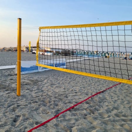 Stalpi de volei plaja Anastasia Sport, aluminiu cu inaltime reglabila a fileului, profil 80x80 mm [4]