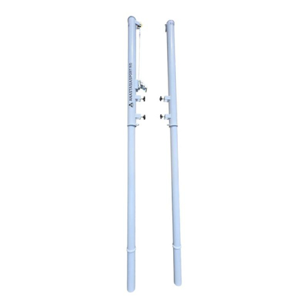 Multi-Functional Volleyball and Tennis Posts Anastasia Sport, Steel Ø76 mm, Socket Mounted, Set of 2 [1]