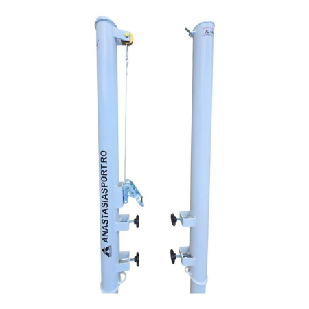 Multi-Functional Volleyball and Tennis Posts Anastasia Sport, Steel Ø76 mm, Socket Mounted, Set of 2 [3]