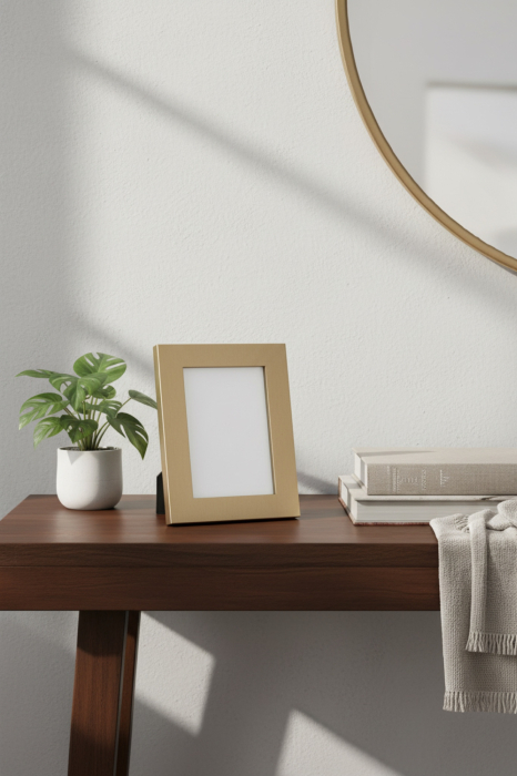 Ramă foto metalică aurie – vedere frontală [2]