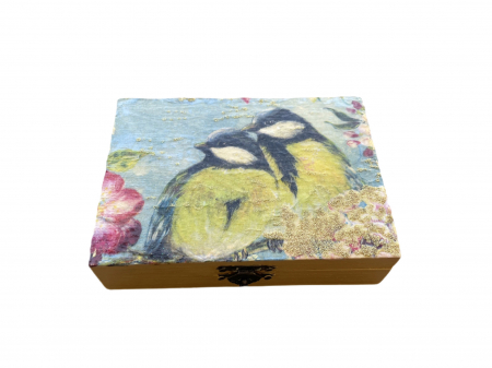 Depozitare - Cutie decorativă cu oglindă Birds