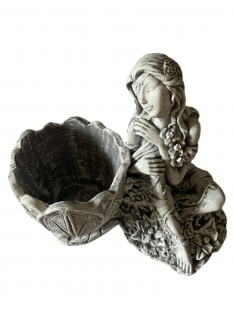 Ghiveci cu statuie fată [1]